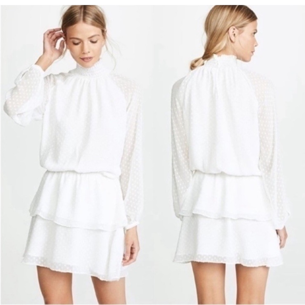 NWT Yumi Kim Swiss Dot White Class Act Mini Dress